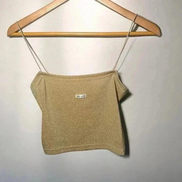 None Tops - Mymummadeit sparkley cropped top spandex M
